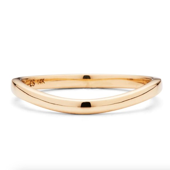New Casual Seance 14K Gold Curve Band - Picture 10 of 10